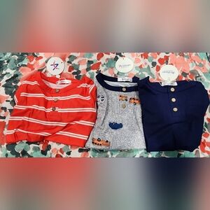 Arshiner Long Sleeve Henley Crewneck Shirt; Toddler Boy